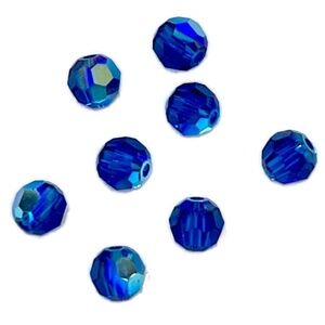 As Low As $2 4mm Capri Blue AB Swarovski Crystal Round 5000 Beads 8pcs